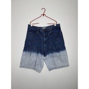 Y2K Vintage Jorts Godbody Denim Baggy Shorts Men Size 36 Hip Hop Skater Wide Leg